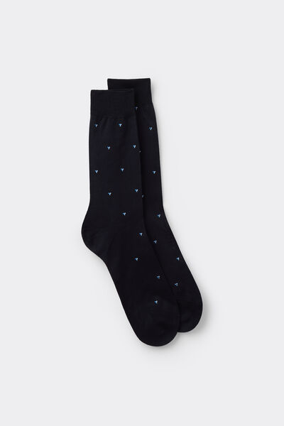 Intimissimi Calcetines Cortos de Hilo de Escocia Hombre Azul Tamaño 42-43