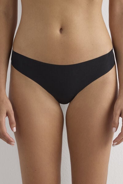 Intimissimi Braga brasileña sin costuras de algodón Mujer Negro Tamaño 36