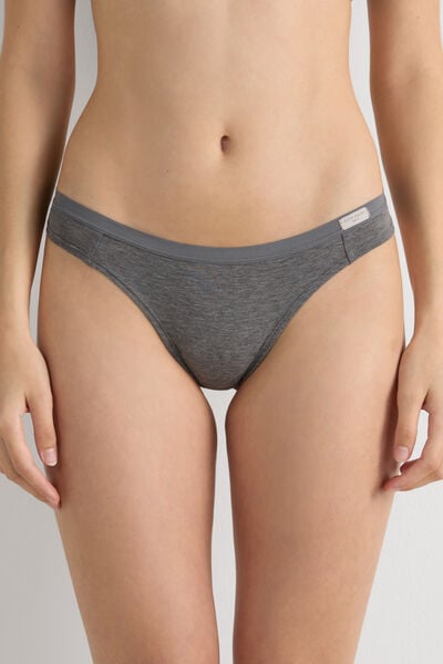 Intimissimi Braguita Brasileña de Algodón Mujer Gris Tamaño 42