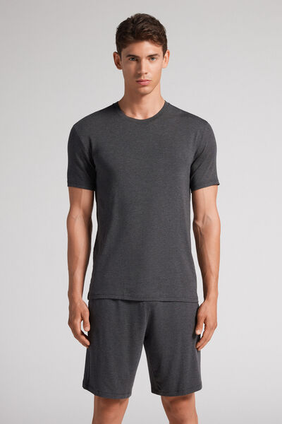 Intimissimi Camiseta de Modal y Seda Hombre Gris Tamaño XL
