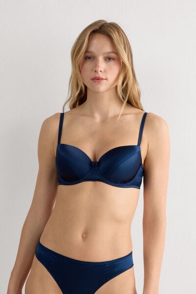 Intimissimi Sujetador Balconette Sofia de Seda Mujer Azul Tamaño 90D