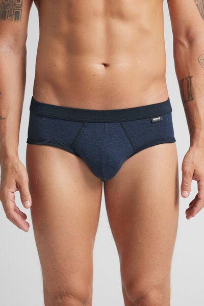 Intimissimi Slip Algodón Superior Estampado Milrayas Hombre Azul Tamaño 38