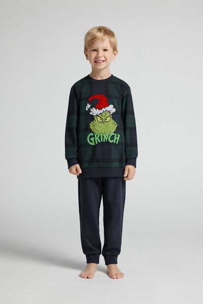 Intimissimi Pijama largo para niño de punto The Grinch Dr Seuss™ Niño Azul Tamaño 10-11
