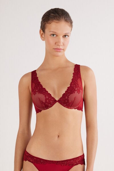 Intimissimi Sujetador balconette de media copa Elena Pretty Flowers Mujer Rojo Tamaño 105C