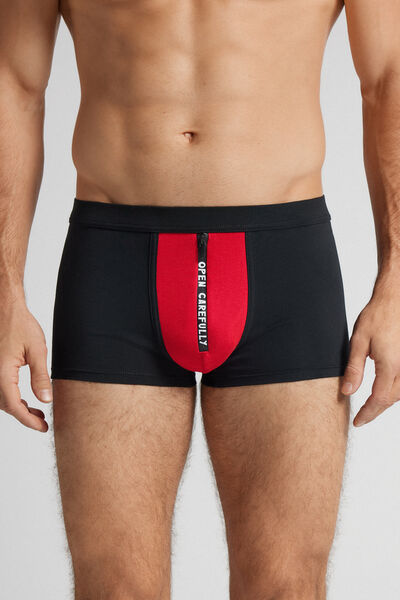 Intimissimi Bóxer Algodón Superior Estampado Milrayas Hombre Negro Tamaño 42