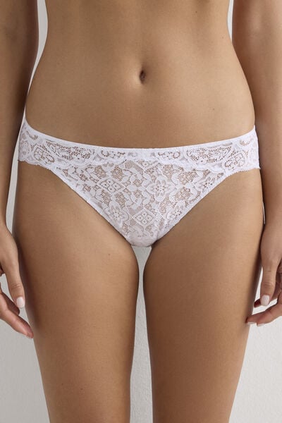 Intimissimi Braga baja de encaje Mujer Blanco Tamaño XS