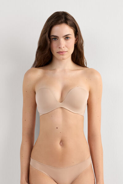 Intimissimi Sujetador escote profundo con tirantes extraíbles Microfibra Ultralight Monica Mujer Natural Tamaño 85B
