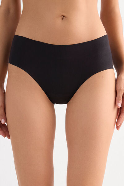 Intimissimi Braguita de Talle Alto Superior Comfort Mujer Negro Tamaño S