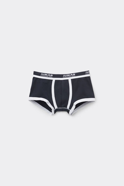 Intimissimi Bóxer de Algodón Superior con Logotipo para Niños Niño Azul Tamaño 2-3
