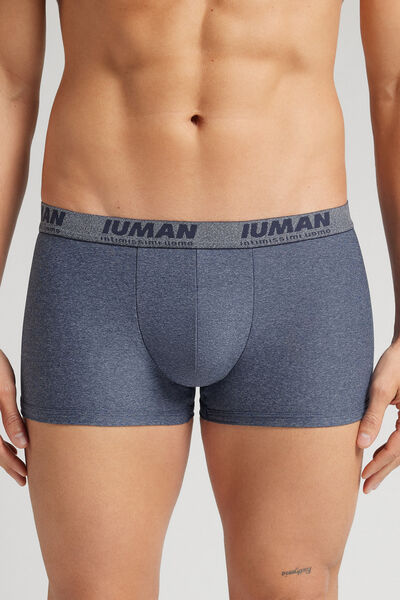 Intimissimi Bóxer de Microfibra con Logotipo Hombre Azul Tamaño 40