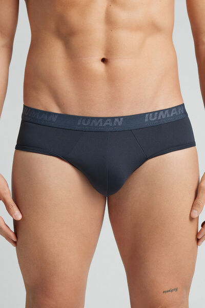 Intimissimi Slip de Microfibra con Logotipo Hombre Azul Tamaño 38