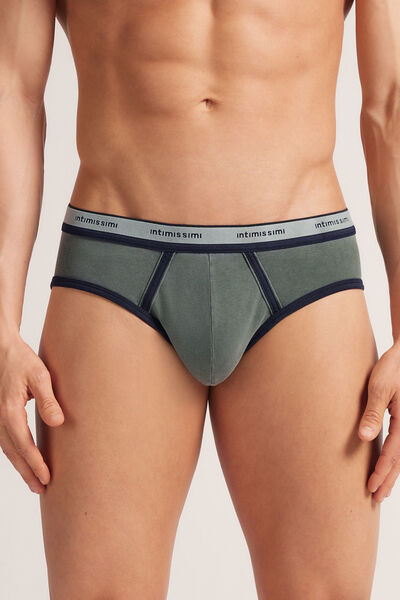 Intimissimi Calzoncillos Washed Collection de Algodón Superior Elástico Hombre Azul Tamaño 46