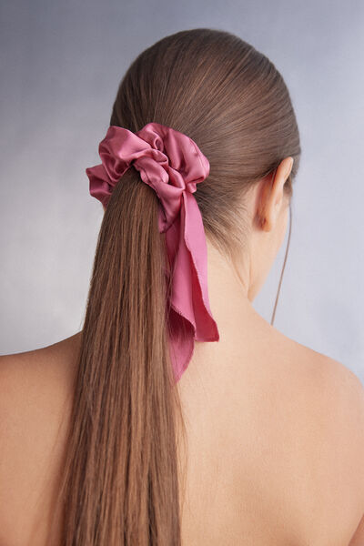 Intimissimi Coletero Fruncido Elástico de Seda con Lazo Mujer Rosa Tamaño TALLA ÚNICA