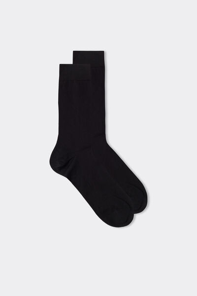 Intimissimi Calcetines Cortos de Algodón Superior Hombre Negro Tamaño 44-45
