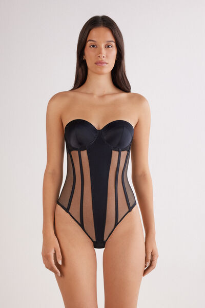 Intimissimi Body Giada Handcrafted Luxury Mujer Negro Tamaño 85D