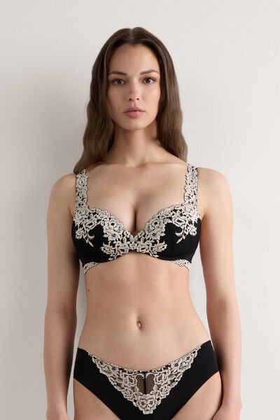 Intimissimi Sujetador Super Push-Up de Encaje Balconette Gioia Pretty Flowers Mujer Multicolor Tamaño 85C