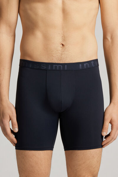 Intimissimi Bóxer Largo de Microfibra Hombre Azul Tamaño 40