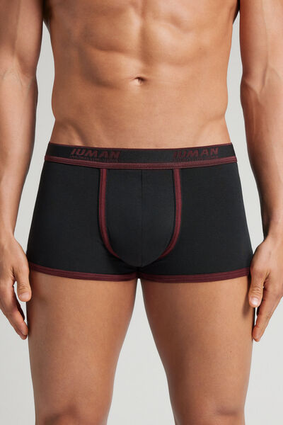 Intimissimi Bóxer de Algodón Superior con Logotipo Hombre Negro Tamaño 46