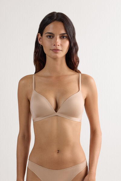 Intimissimi Sujetador Triangular Tiziana de Microfibra Ultralight Mujer Natural Tamaño 85B