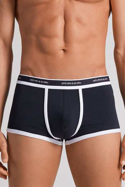 Intimissimi Calzoncillos bóxer en algodón para hombre elastizado con logotipo Hombre Azul Tamaño 38
