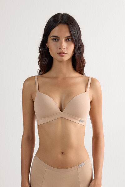 Intimissimi Sujetador Triangular Tiziana de Algodón Mujer Natural Tamaño 80C