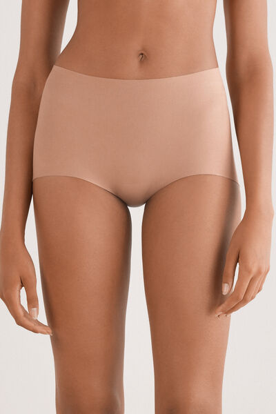 Intimissimi Braguitas de Talle Alto de Algodón Light Shaping Mujer Natural Tamaño XXL