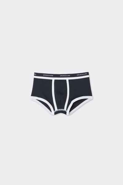 Intimissimi Bóxer de Algodón Superior con Logotipo para Niños Niño Azul Tamaño 12-13