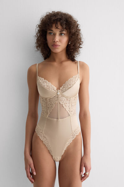 Intimissimi Body Carioca Silky Flowers Mujer Natural Tamaño 85B
