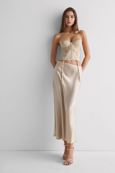 Intimissimi Corsé Anna Silky Flowers Mujer Natural Tamaño 85