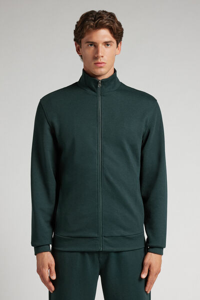 Intimissimi Sudadera Técnica con Cremallera Hombre Verde Tamaño L