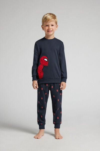 Intimissimi Pijama Largo de Algodón Marvel Spider-Man para Niños Niño Azul Tamaño 10-11