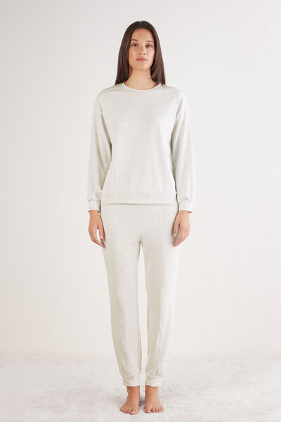 Intimissimi Pijama Largo de Modal Comfort Details Mujer Gris Tamaño M