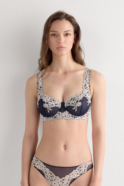 Intimissimi Sujetador Balconette Daniela Pretty Flowers Mujer Azul Tamaño 90E