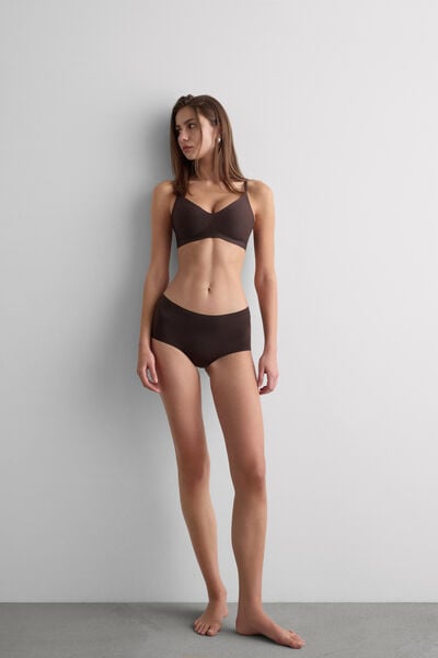 Intimissimi Sujetador Brasier Laila de Microfibra Mujer Marrón Tamaño L