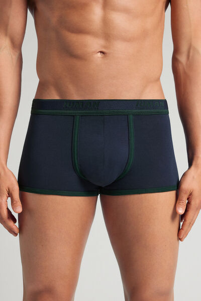 Intimissimi Bóxer de Algodón Superior con Logotipo Hombre Azul Tamaño 38