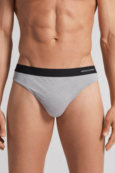 Intimissimi Tanga para hombre de microfibra Hombre Gris Claro Tamaño 38