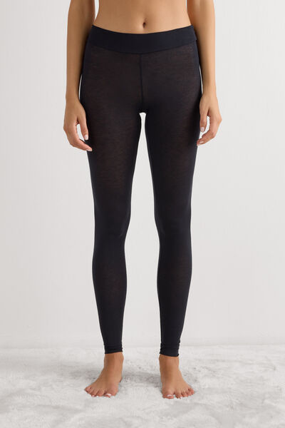 Intimissimi Leggings de Modal Ultraligero con Cashmere Mujer Negro Tamaño L