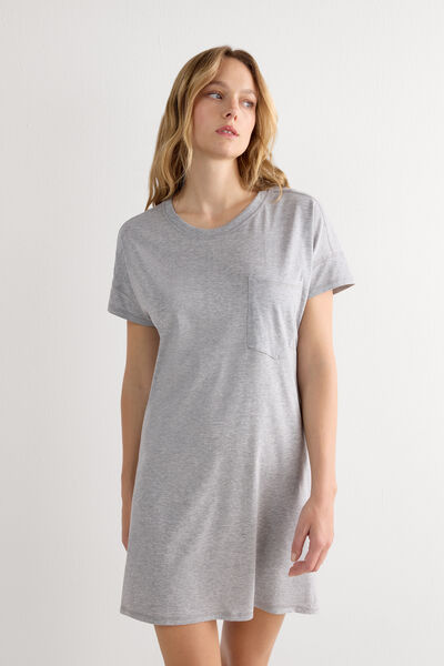 Intimissimi Camisón de Algodón Ultrafresh Mujer Gris Tamaño L