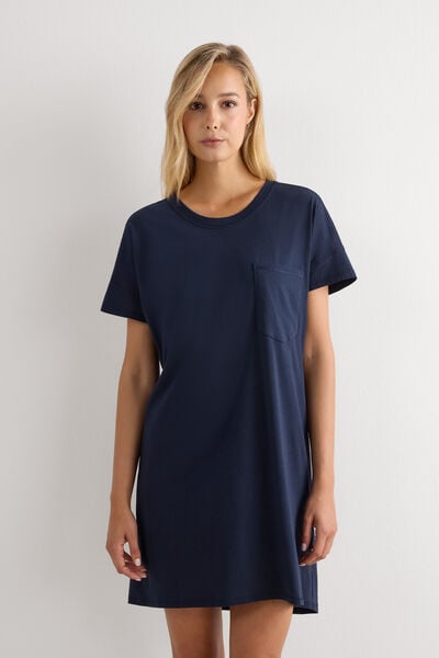 Intimissimi Camisón de Algodón Ultrafresh Mujer Azul Tamaño L