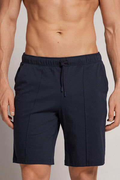 Intimissimi Pantalón Corto de Algodón con Ribete Hombre Azul Tamaño L