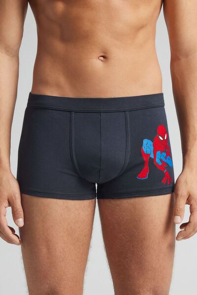 Intimissimi Bóxer Algodón Superior Marvel Spider-Man Hombre Azul Tamaño 38