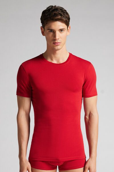 Intimissimi Camiseta ajustada de hombre en algodón Hombre Rojo Tamaño L