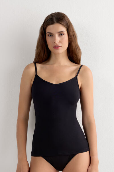 Intimissimi Top de Modal Mujer Negro Tamaño L