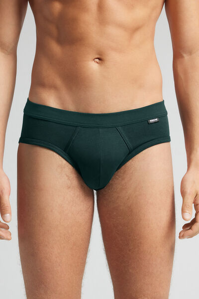 Intimissimi Slip «El Indestructible» de Algodón Superior Hombre Verde Tamaño 38