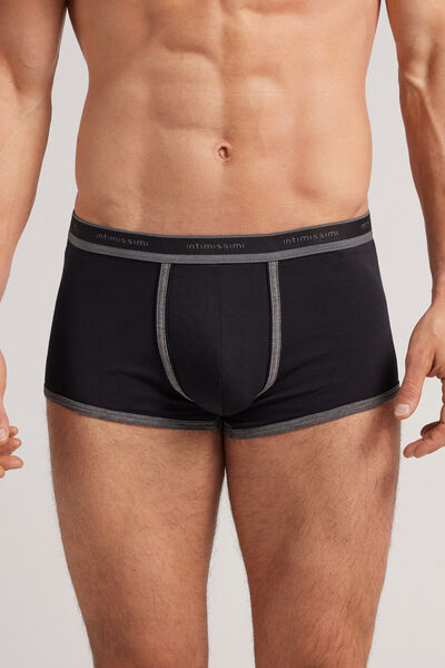 Intimissimi Calzoncillos bóxer en algodón para hombre elastizado con logotipo Hombre Negro Tamaño 40