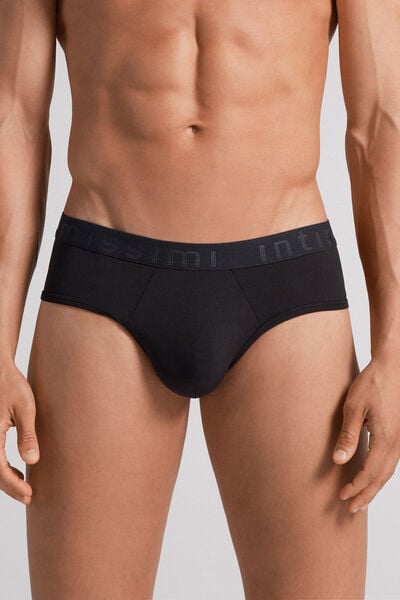 Intimissimi Calzoncillos de microfibra tipo slip Hombre Negro Tamaño 38