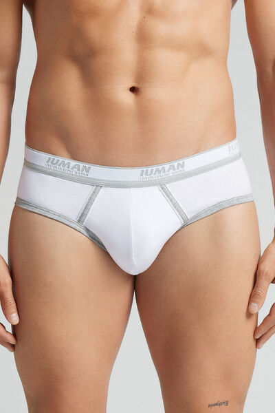 Intimissimi Slip de Hombre de Algodón Superior con Logotipo Hombre Blanco Tamaño 38