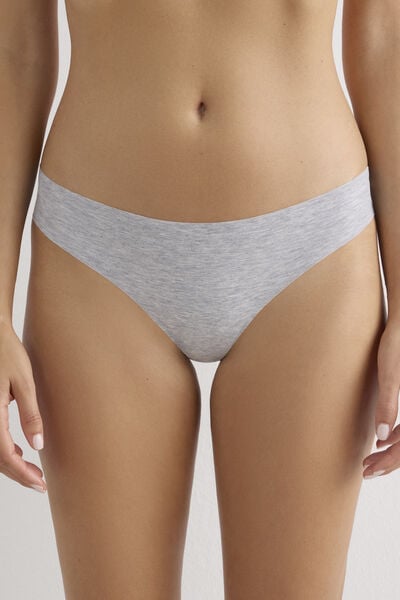 Intimissimi Braga brasileña sin costuras de algodón Mujer Gris Tamaño 38