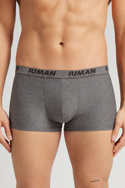 Intimissimi Bóxer de Microfibra con Logotipo Hombre Gris Oscuro Tamaño 38