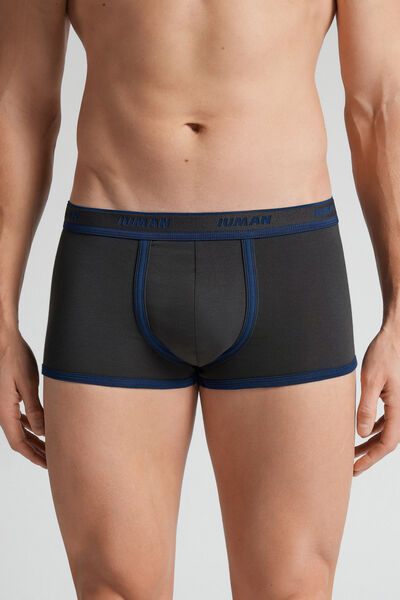 Intimissimi Bóxer de Algodón Superior con Logotipo Hombre Gris Oscuro Tamaño 44